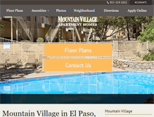 Tablet Screenshot of mountainvillageapartmentselpaso.com